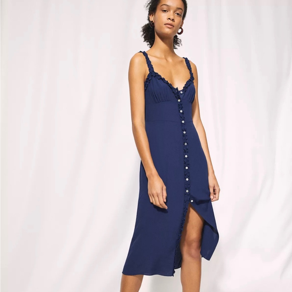 Aritzia Wilfred Free Navy Dress